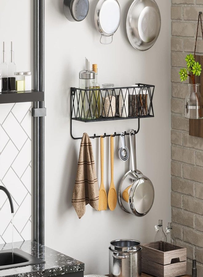 CentraLit حامل مفاتيح معدني أنيق من سنتراليت مع حامل للهاتف المحمول لتزيين المنزل | منظم جداري مع رف وخطافات | منظم مدخل عصري للمفاتيح والبريد، حامل مفاتيح بخمسة خطافات للجدار - Image 3